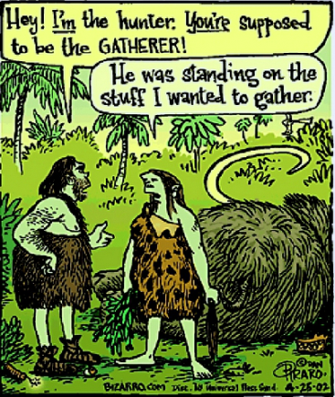 cartoon of Hunter Gatherer